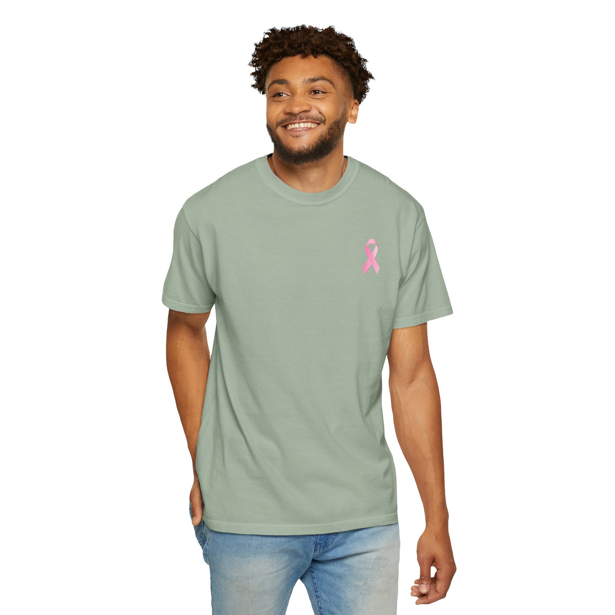 Breast Cancer Awareness T-Shirt — "No One Fights Alone" Flag Tee