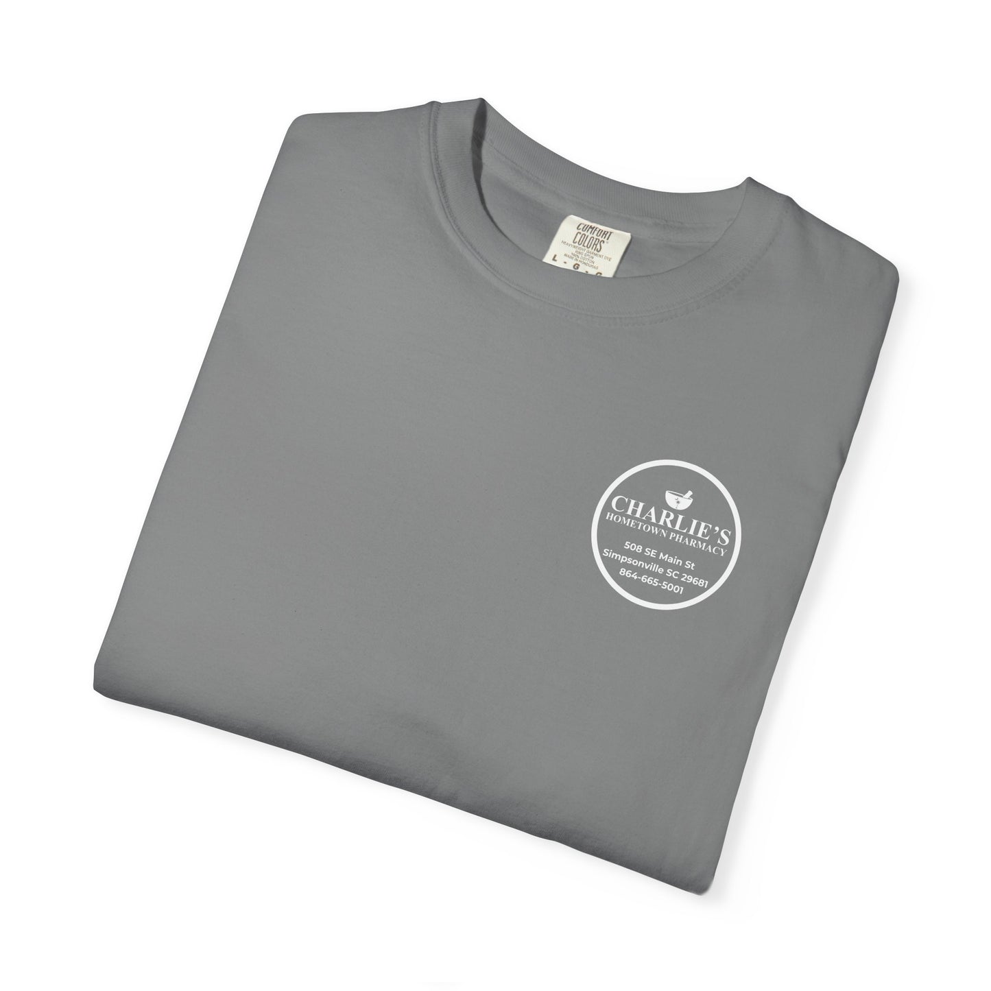 Pharmacy Logo T-Shirt — Charlie’s Hometown Pharmacy Logo Tee