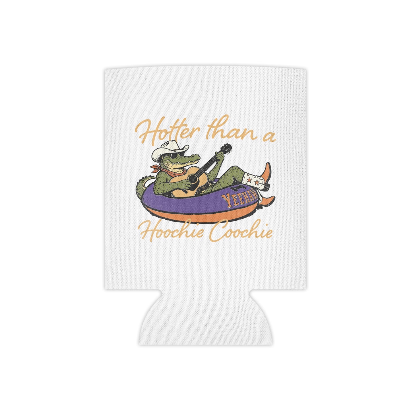 Can Cooler - "Hotter Than a Hoochie Coochie" Alligator Float Novelty Koozie