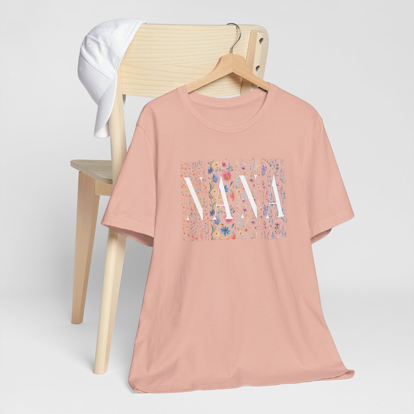 Floral Meadow "Nana" Graphic Tee — Colorful Wildflower Illustration T-Shirt