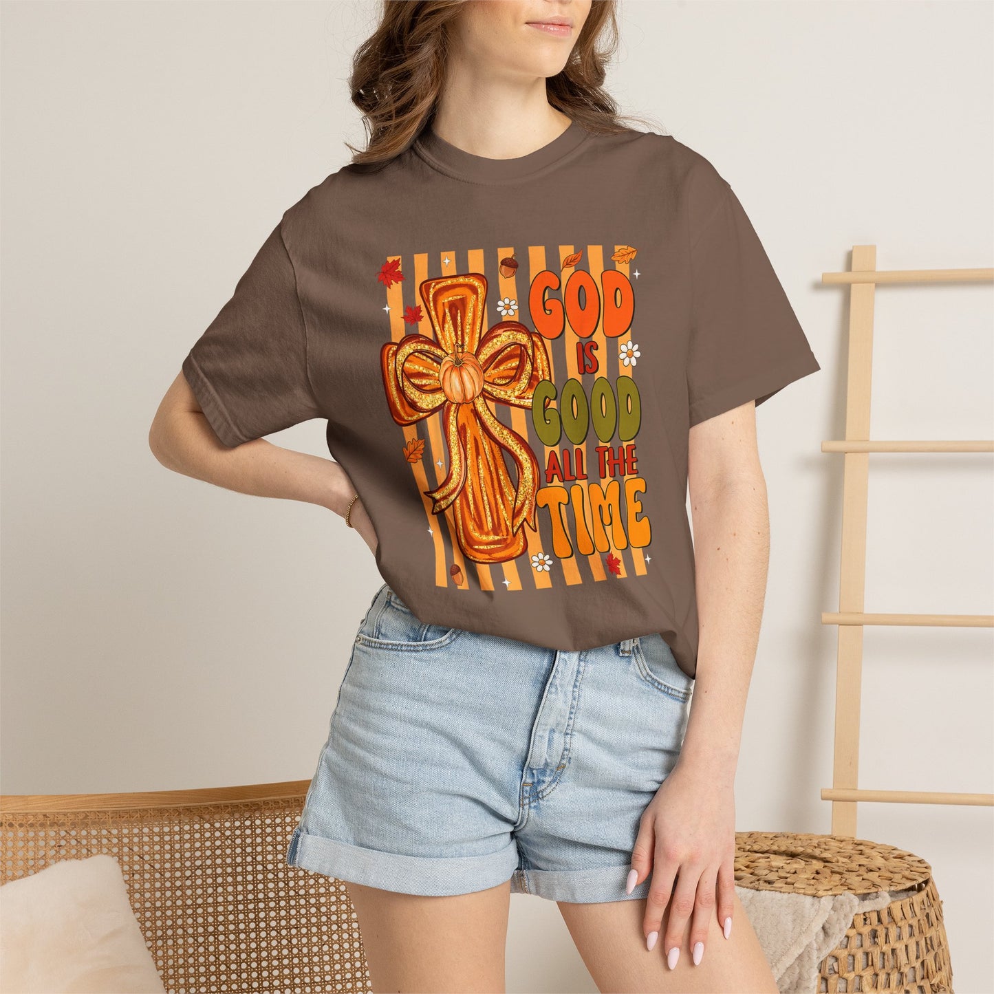 God Is Good All The Time T-Shirt — Christian Faith Cross Tee