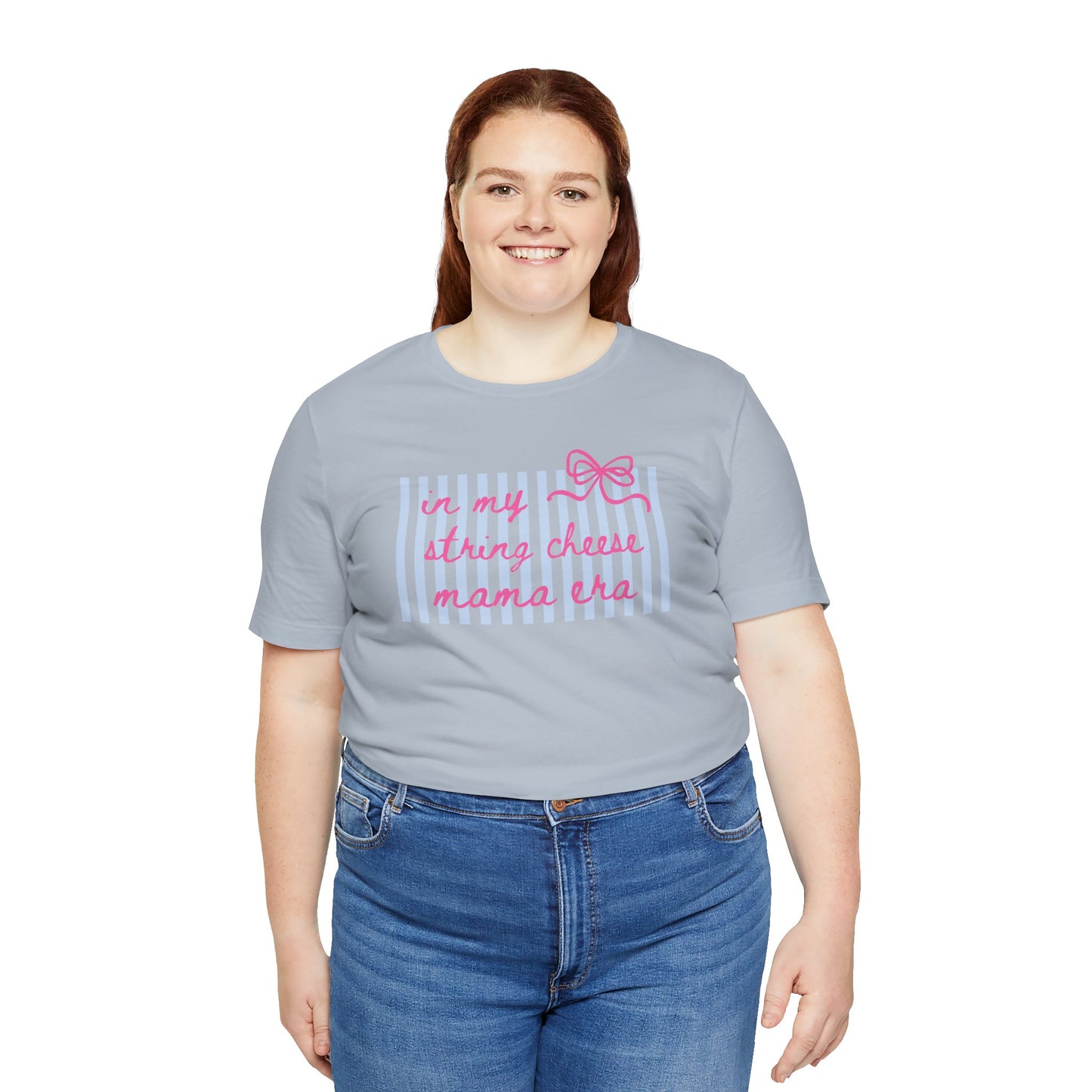 “In My String Cheese Mama Era” T-Shirt — Cute Pastel Retro Graphic Tee