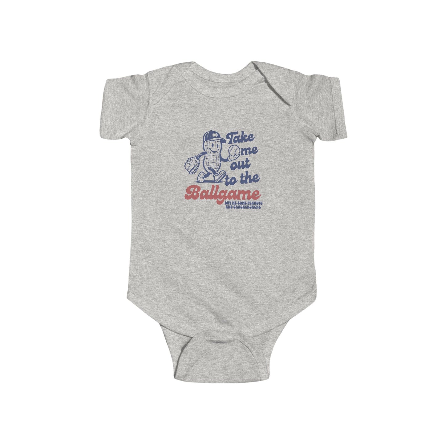 Baby Bodysuit — "Take Me Out to the Ballgame" Vintage Baseball Onesie
