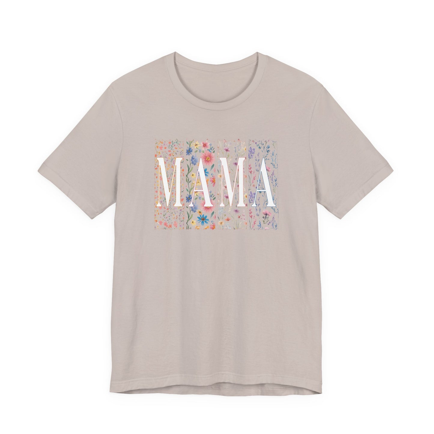 Mama Floral Tee — Soft Pink Mother’s Day Shirt with Floral Typography
