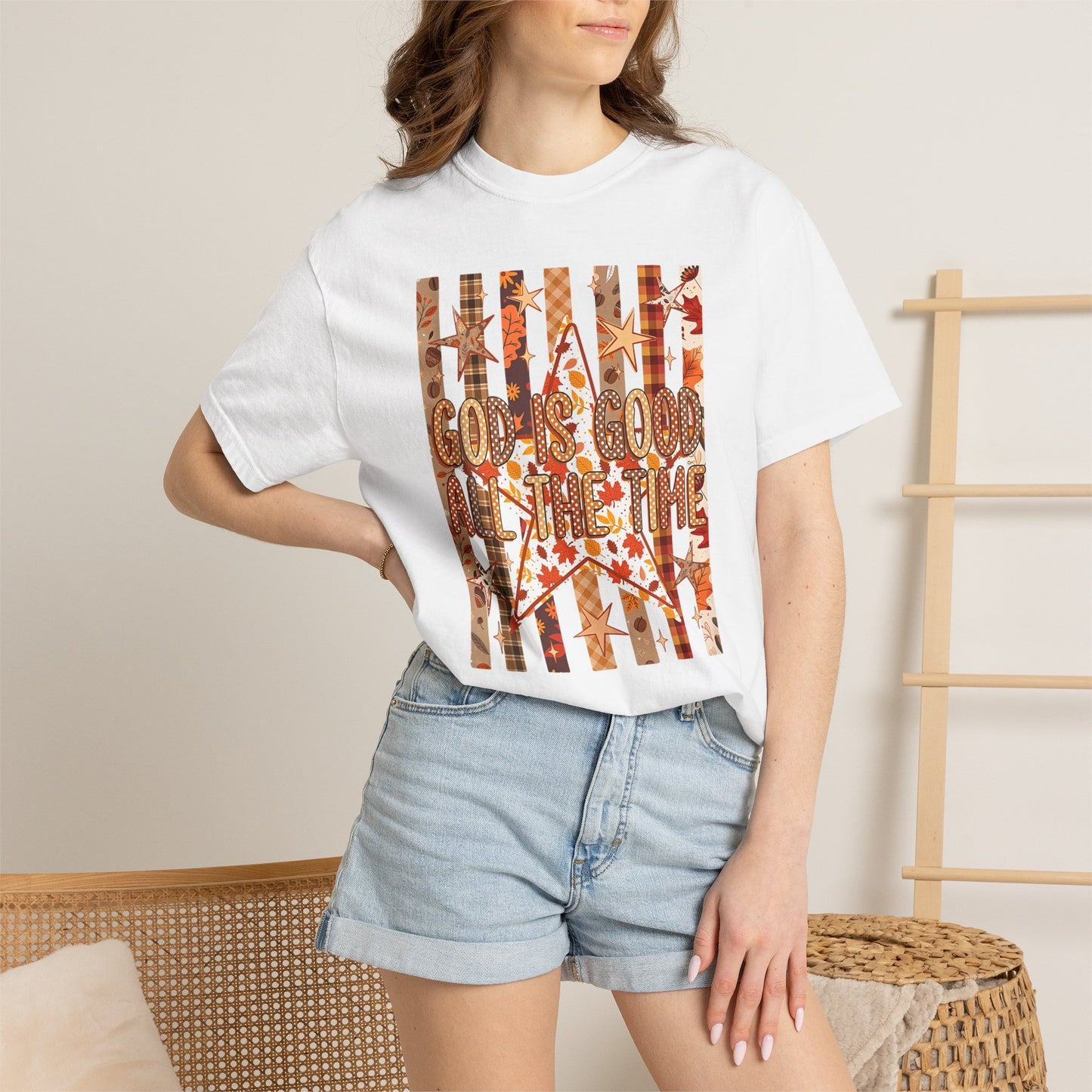 God Is Good All The Time T-Shirt — Autumn Leaves Christian Tee