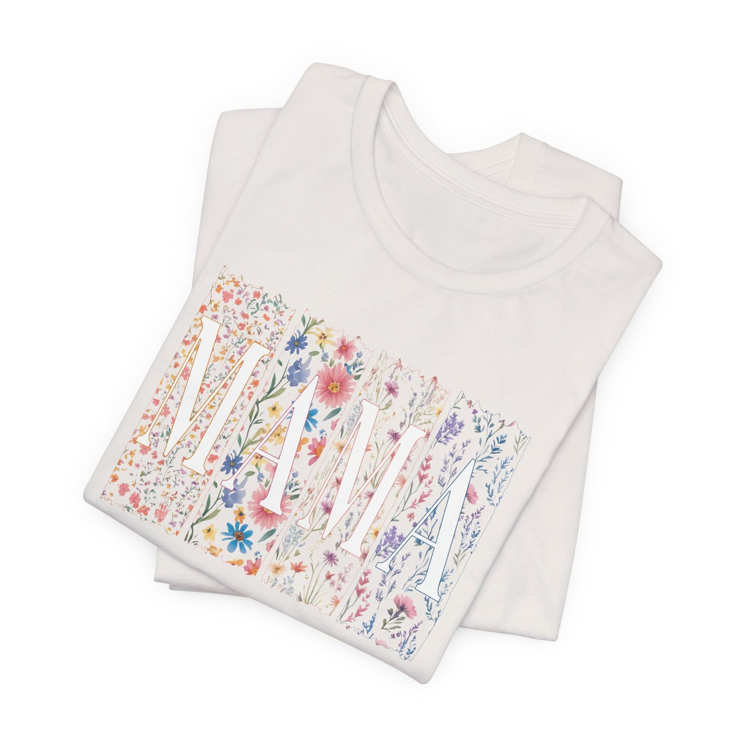 Mama Floral Tee — Soft Pink Mother’s Day Shirt with Floral Typography