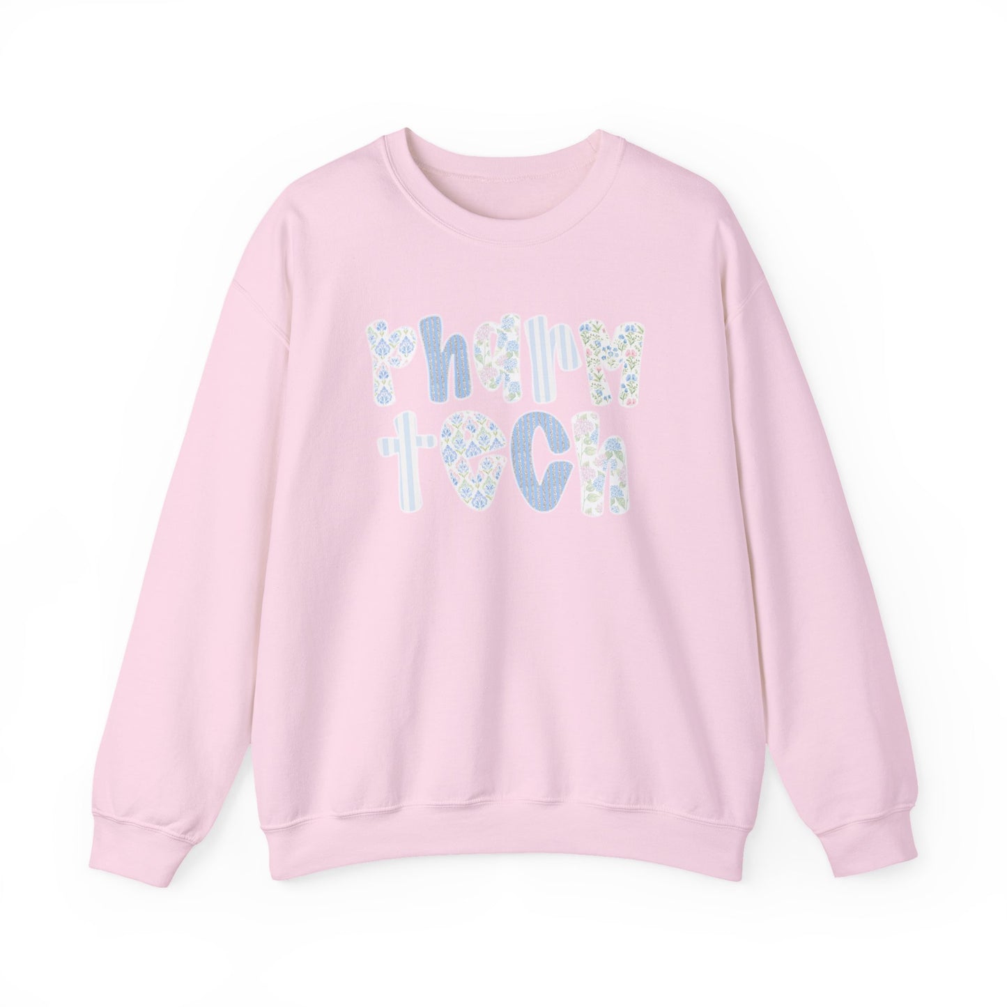 Pharm Tech Floral Crewneck Sweatshirt — Cute Pharmacy Technician Gift