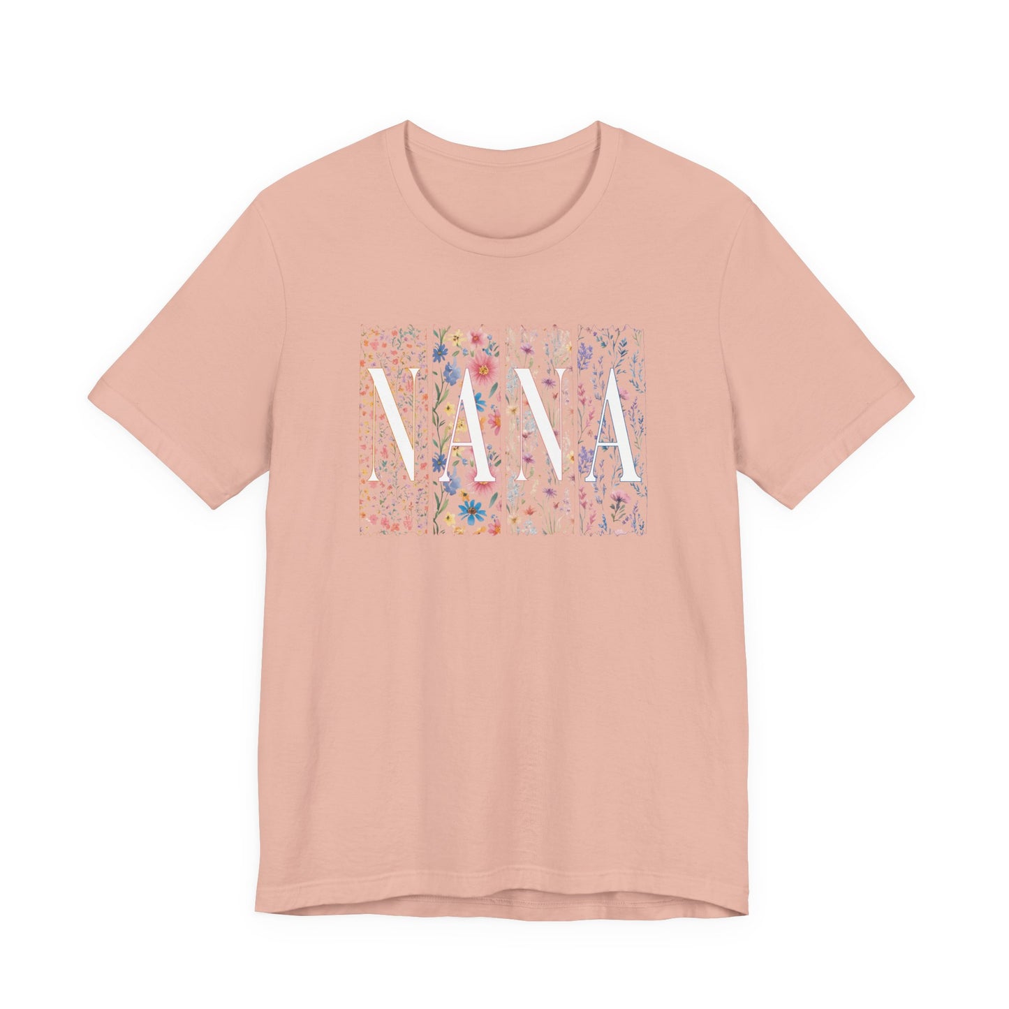 Floral Meadow "Nana" Graphic Tee — Colorful Wildflower Illustration T-Shirt