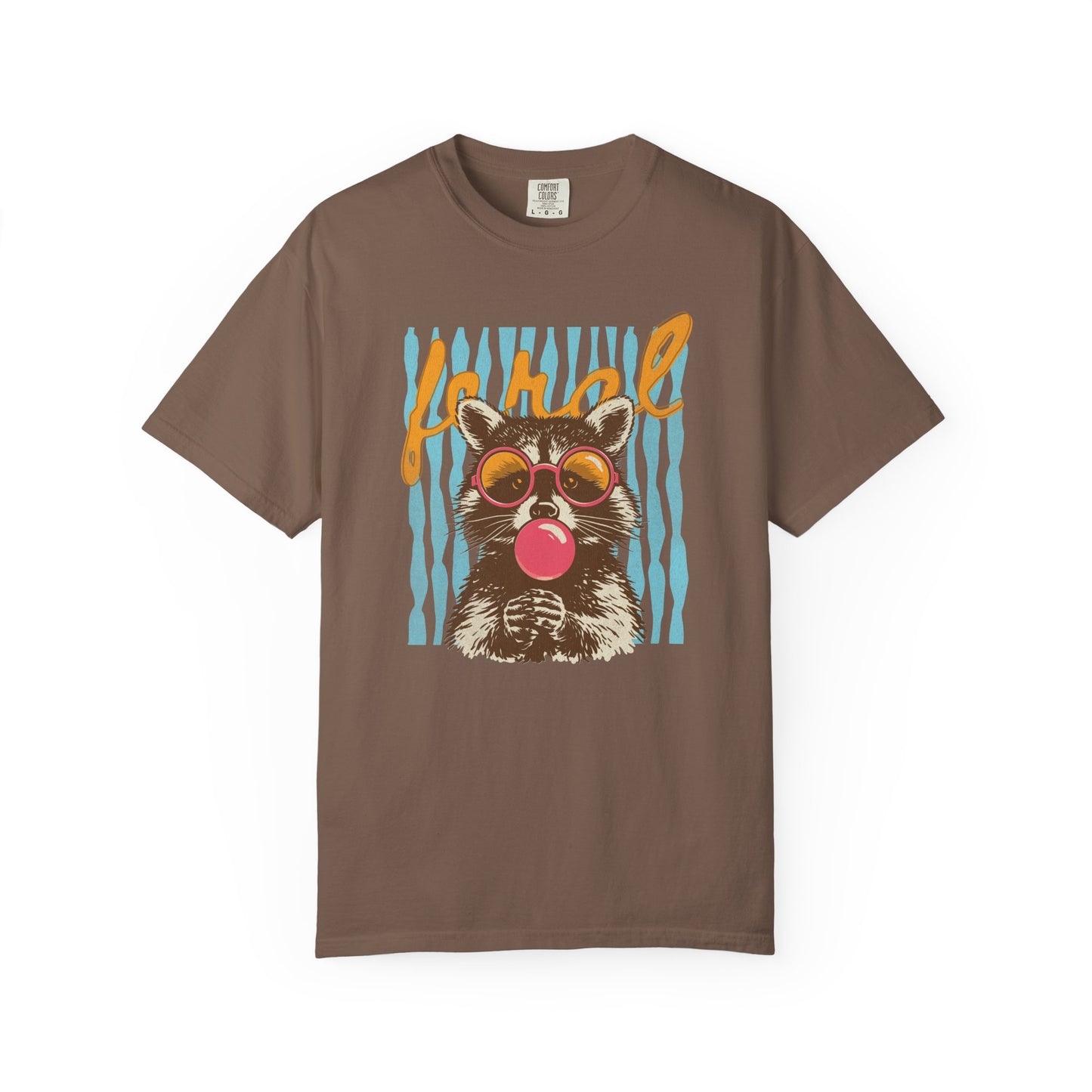 Raccoon Bubblegum Tee — Vintage Sunglasses Graphic T-Shirt
