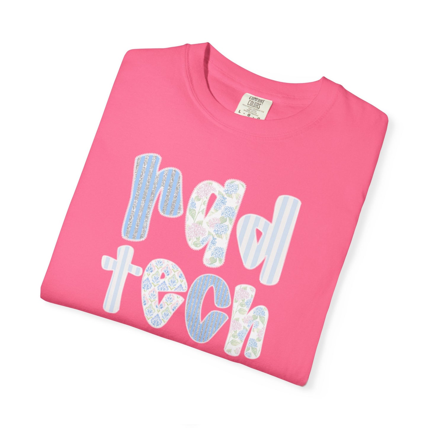 Rad Tech T-Shirt — Retro Floral 'rad tech' Graphic Tee for Radiologic Technologists