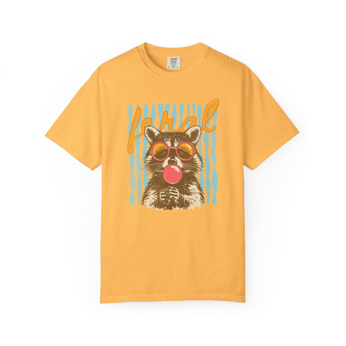 Raccoon Bubblegum Tee — Vintage Sunglasses Graphic T-Shirt
