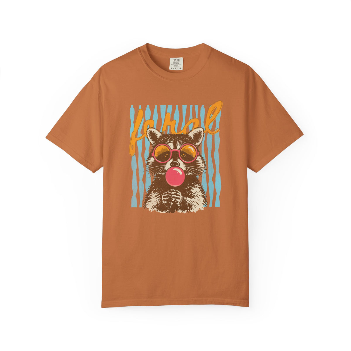 Raccoon Bubblegum Tee — Vintage Sunglasses Graphic T-Shirt