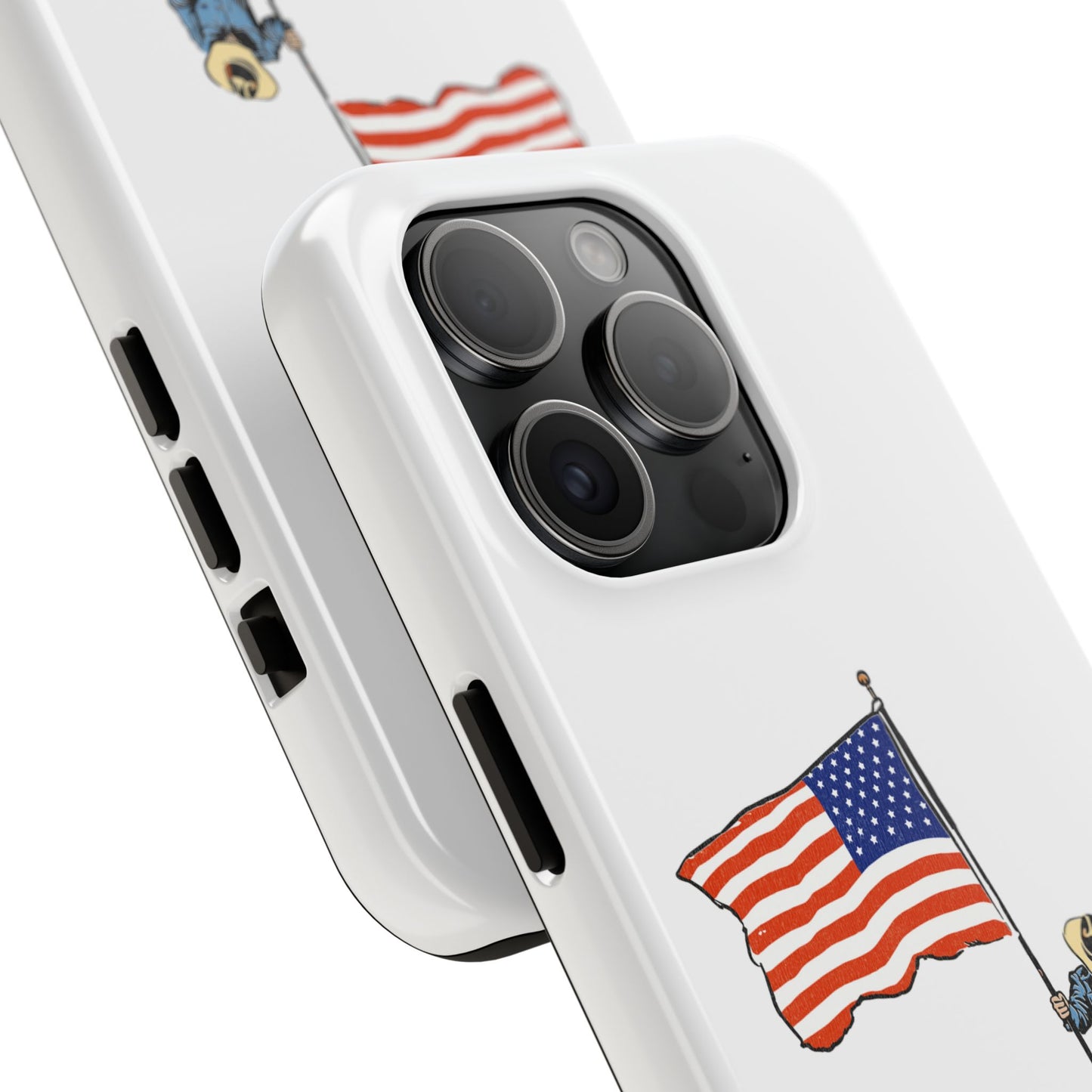 Rugged Western Phone Case — Cowboy Holding American Flag