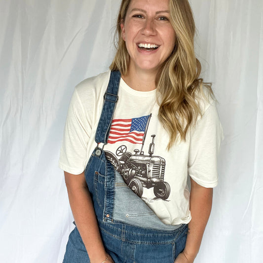 Patriotic Country Tractor Tee