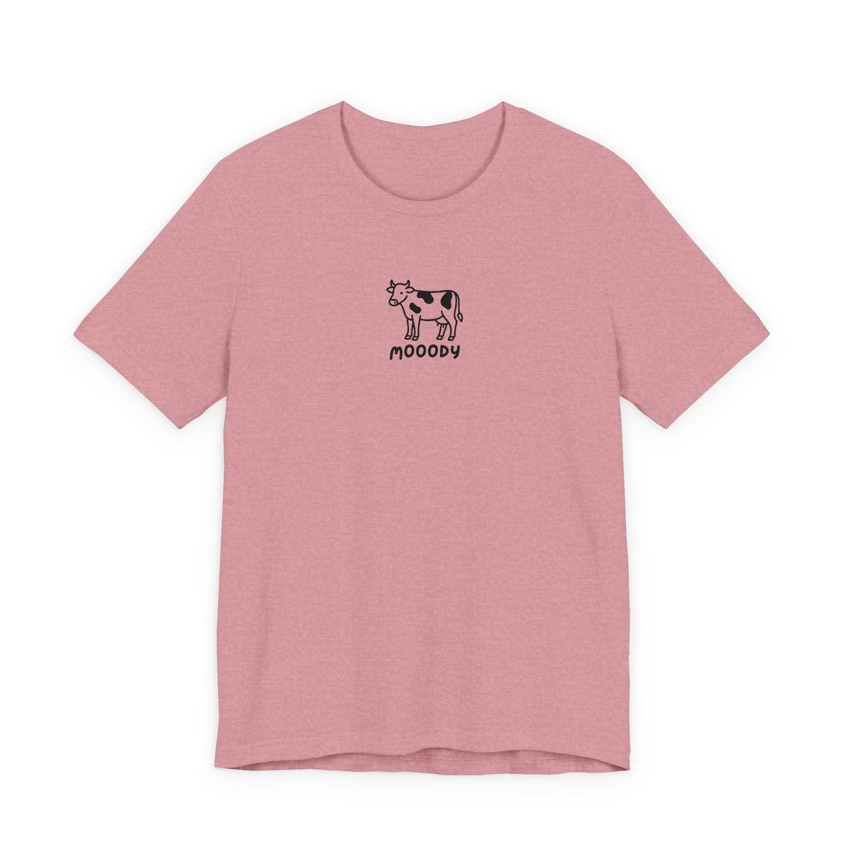 Cowpens Cow Tee – 'Mooody' Minimalist Embroidered Graphic T-Shirt