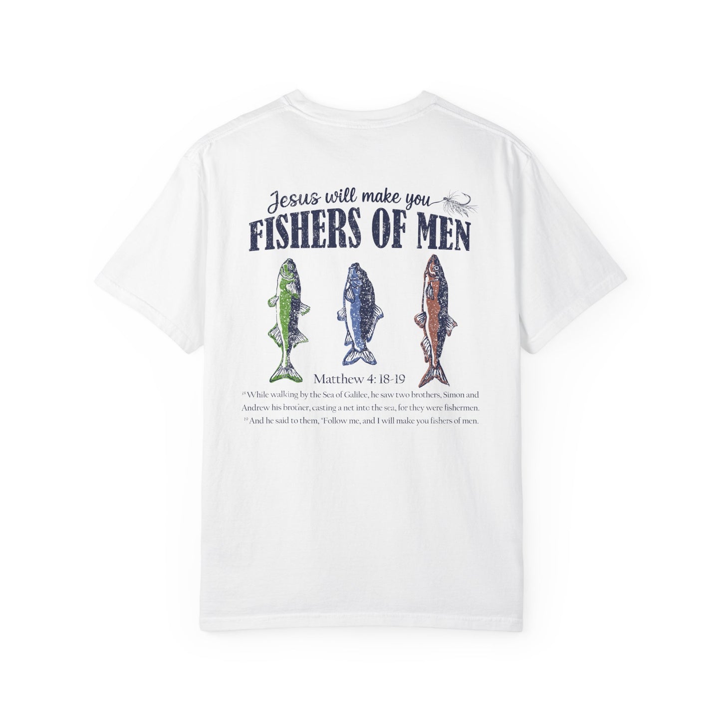 Fishers of Men T-Shirt — Christian Fishing Graphic Tee (Matthew 4:18-19)