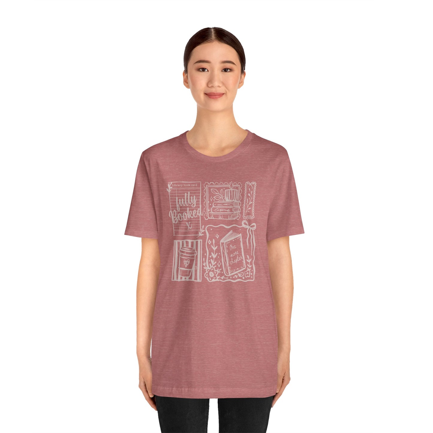 T-Shirt — "Fully Booked" Cozy Reading Graphic Tee