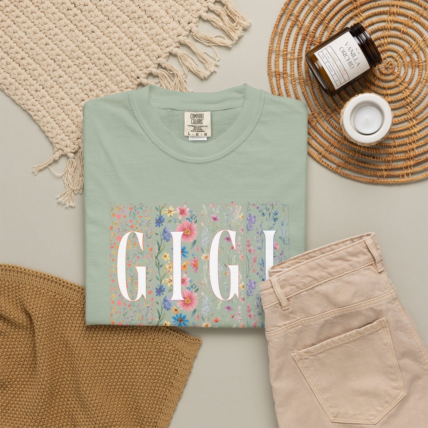 "GiGi" Floral Meadow Graphic T-Shirt — Watercolor Wildflower Print