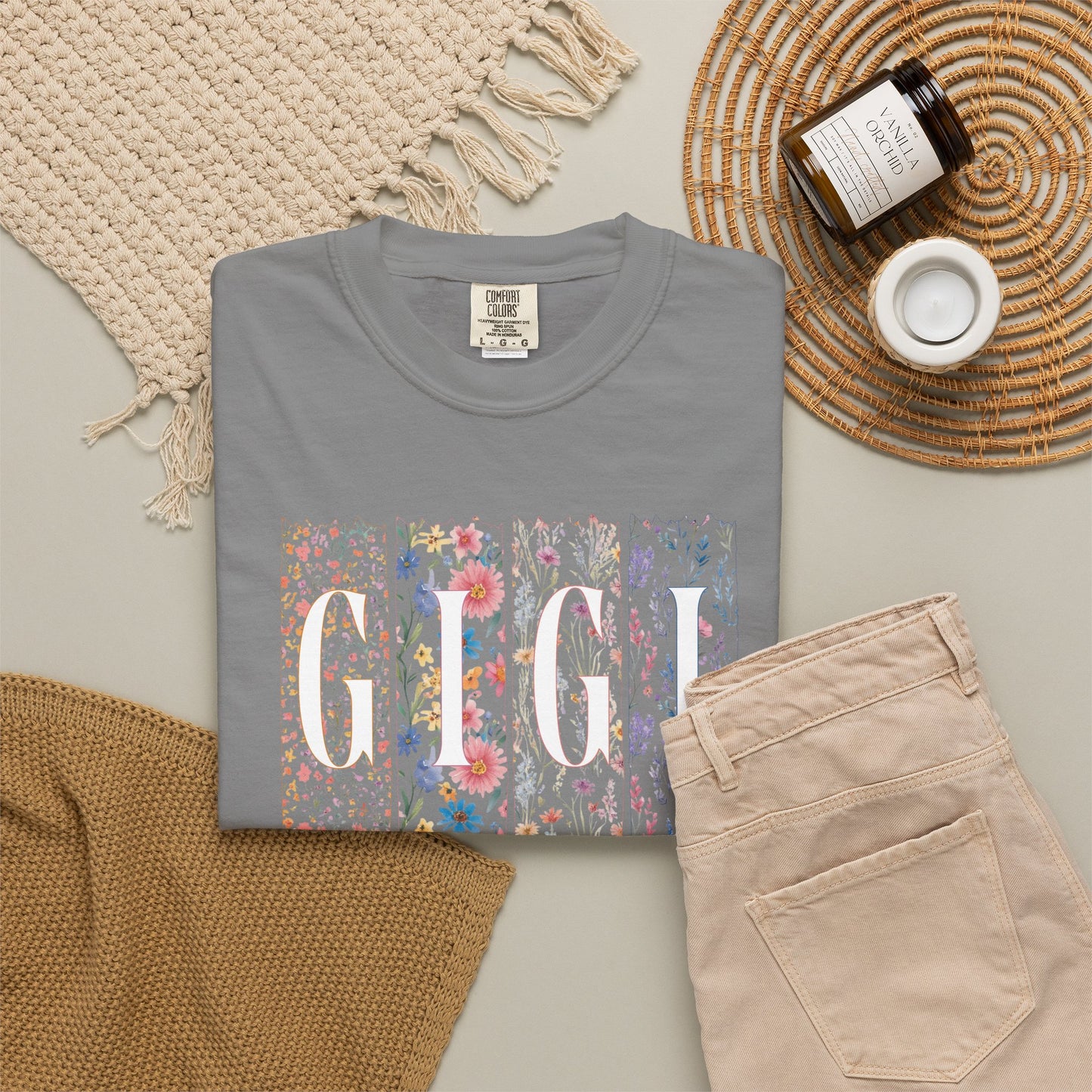 "GiGi" Floral Meadow Graphic T-Shirt — Watercolor Wildflower Print