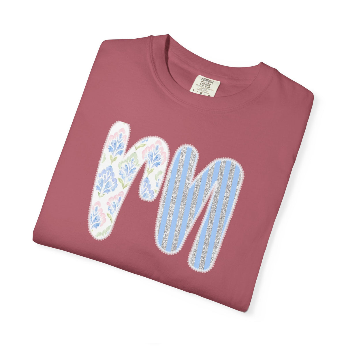 Retro 'RN' Floral Graphic T-Shirt — Garment-Dyed Casual Tee