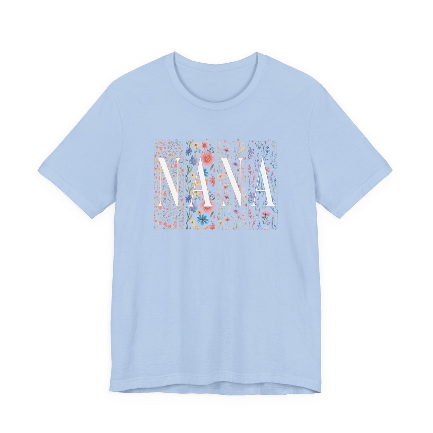 Floral Meadow "Nana" Graphic Tee — Colorful Wildflower Illustration T-Shirt