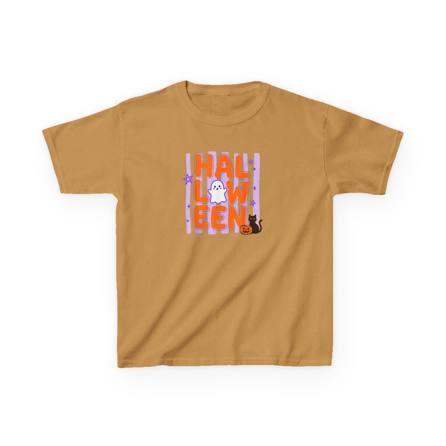 Kids Halloween Tee - Cute Ghost, Pumpkin & Cat Trick-or-Treat Shirt