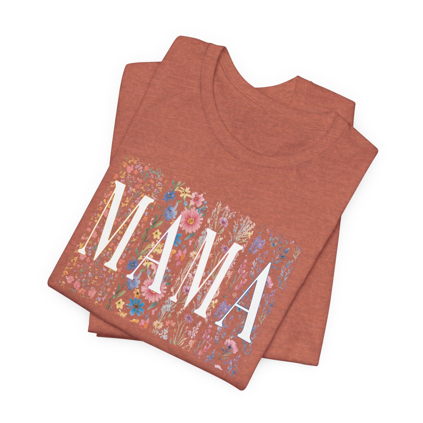 Mama Floral Tee — Soft Pink Mother’s Day Shirt with Floral Typography