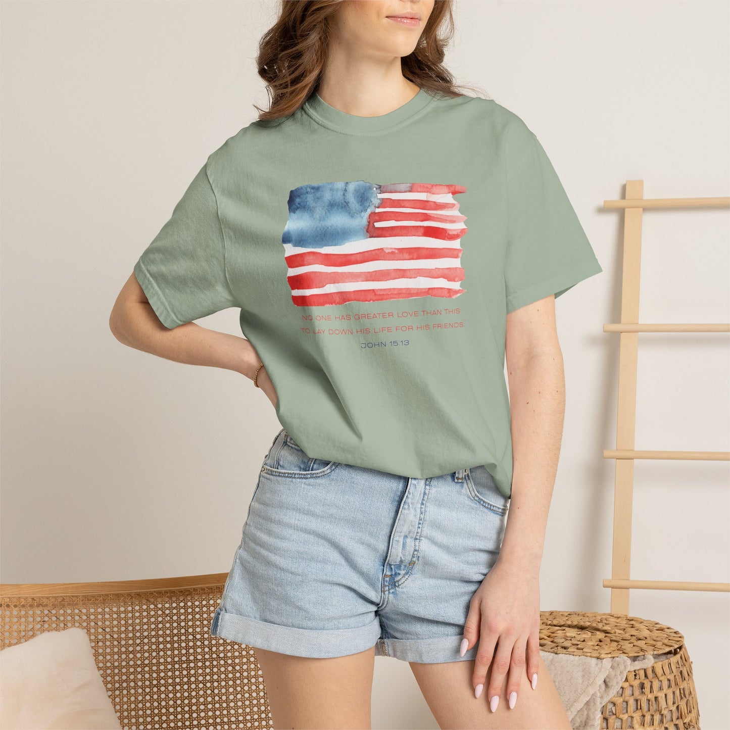 American Watercolor Flag T-Shirt