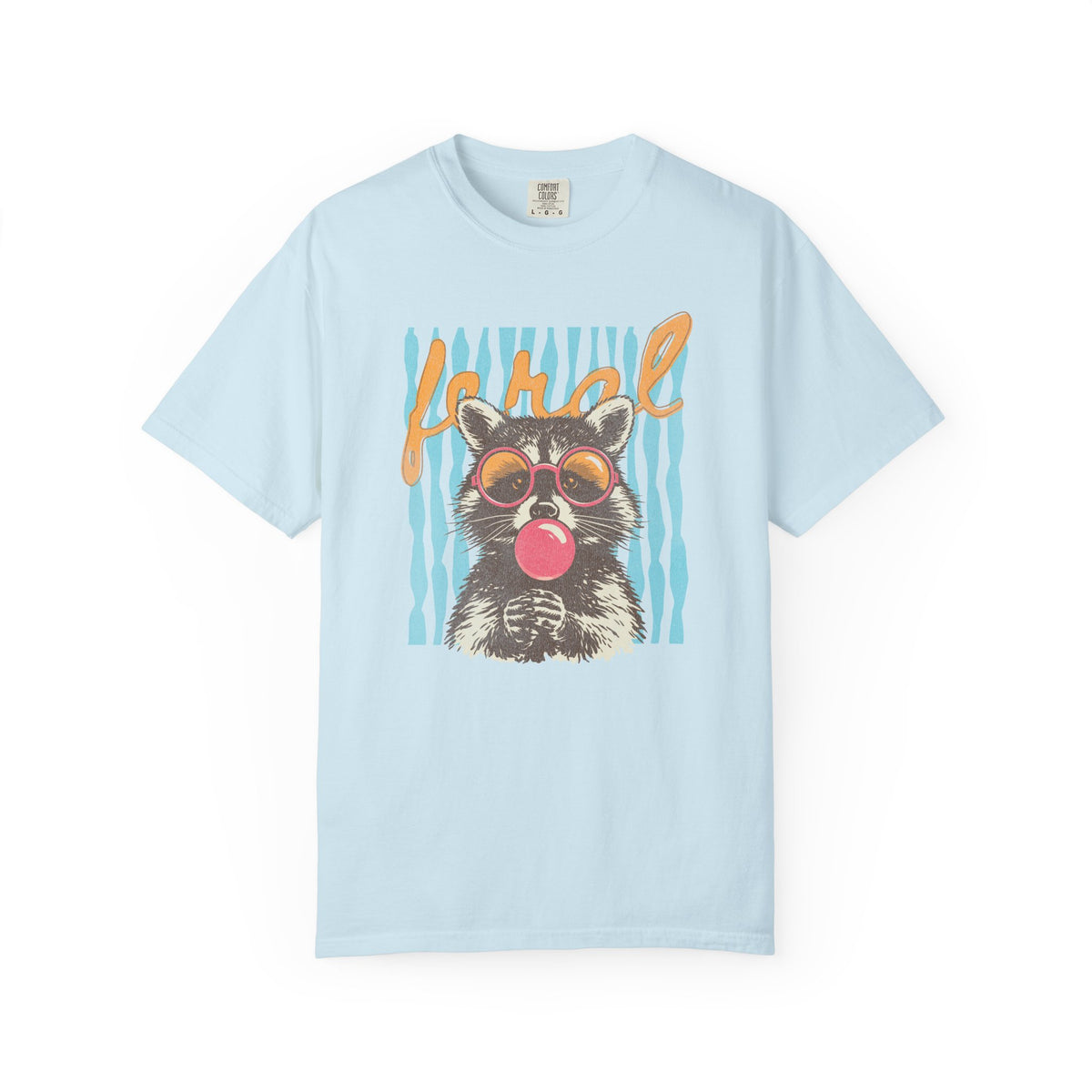 Raccoon Bubblegum Tee — Vintage Sunglasses Graphic T-Shirt