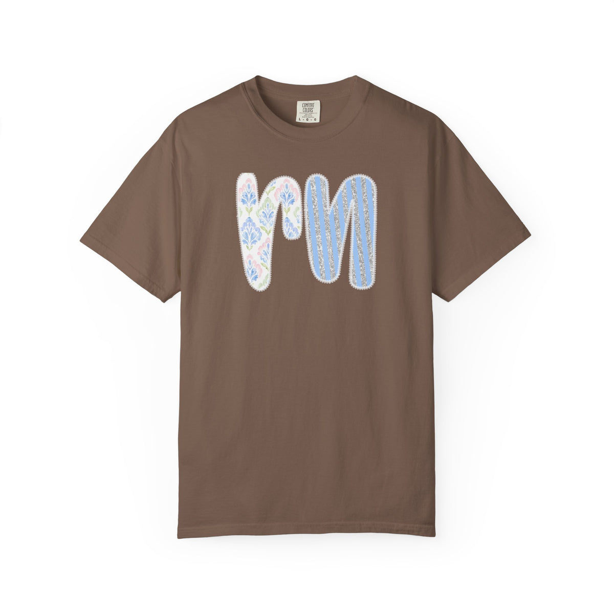 Retro 'RN' Floral Graphic T-Shirt — Garment-Dyed Casual Tee