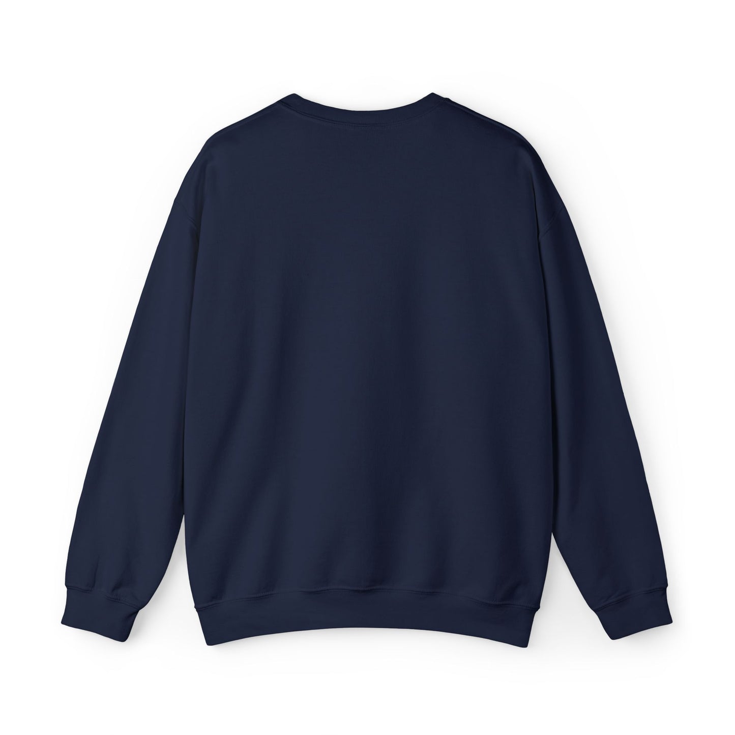 Crewneck Sweatshirt - Minimal White Script "Loves Jesus + America, Too" Embroidered Cozy Casual Pullover