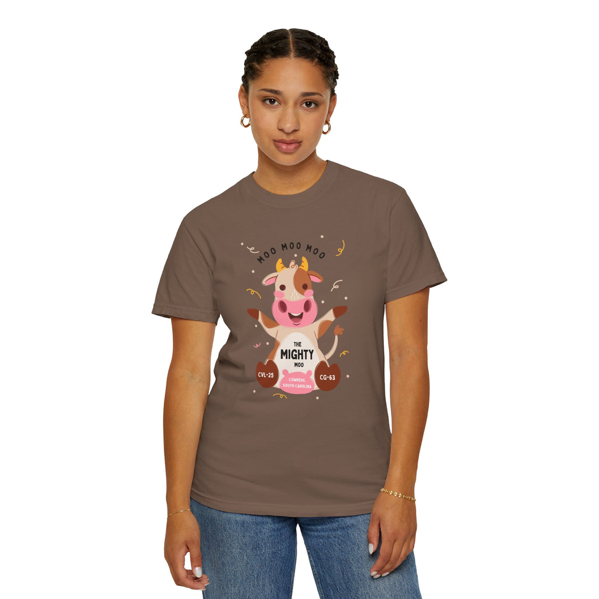 Mighty Moo Cow Graphic T-Shirt — Cute Farm Animal Tee