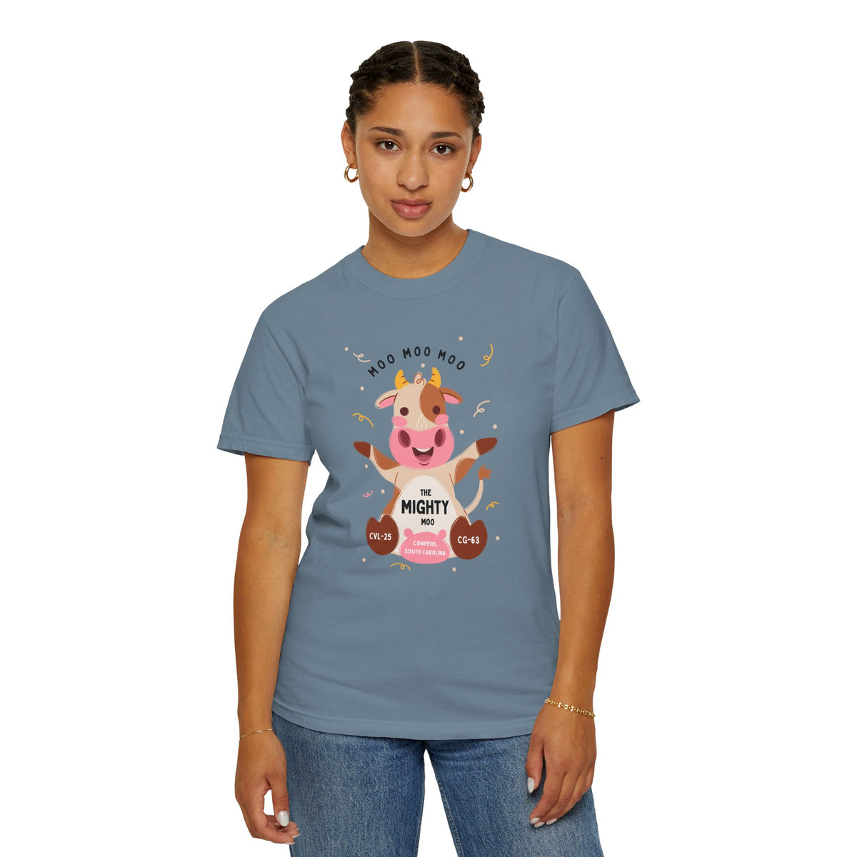 Mighty Moo Cow Graphic T-Shirt — Cute Farm Animal Tee