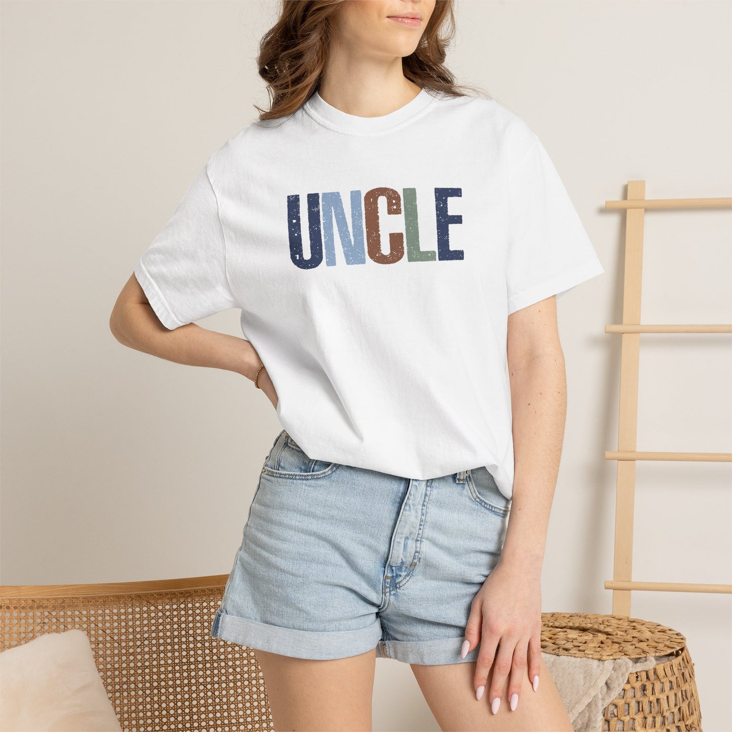 Uncle Graphic T-Shirt — Vintage Americana Lettering Tee for Dads & Family Gifts