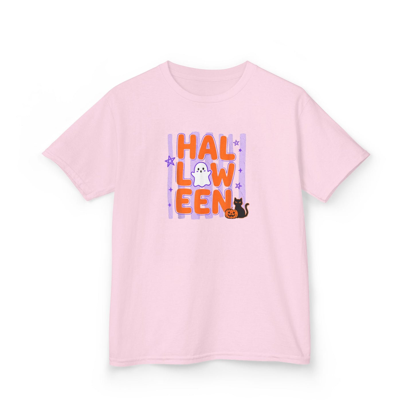 Kids Halloween Tee - Cute Ghost, Pumpkin & Cat Trick-or-Treat Shirt