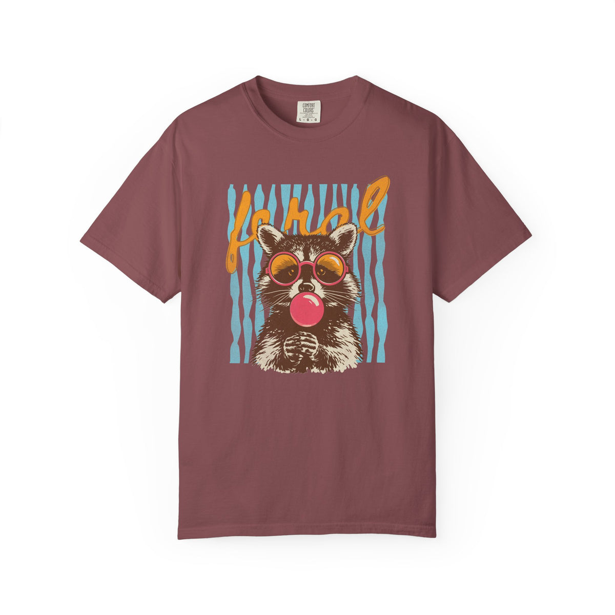 Raccoon Bubblegum Tee — Vintage Sunglasses Graphic T-Shirt