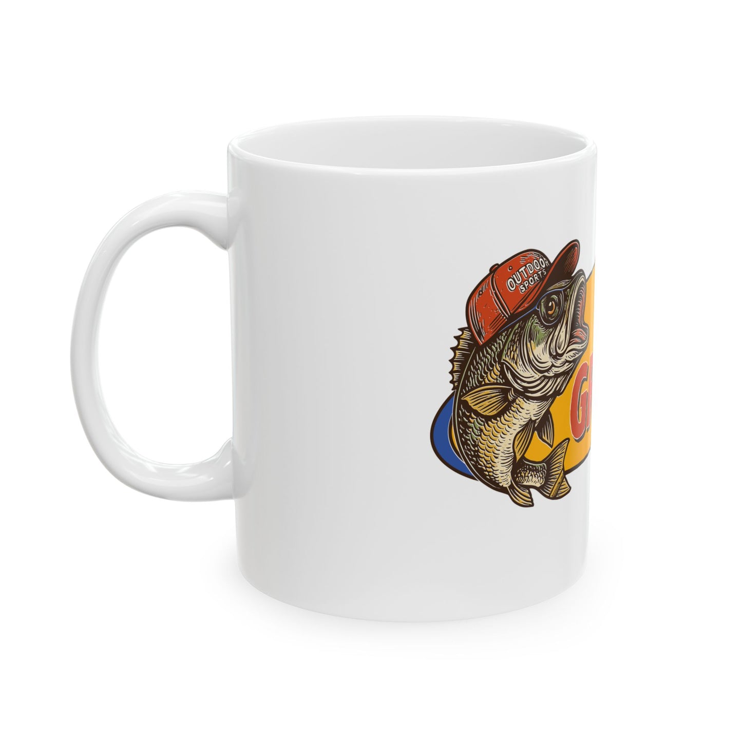Fishing Mug - "Reel Great Dad" Ceramic Coffee Cup (11oz, 15oz)