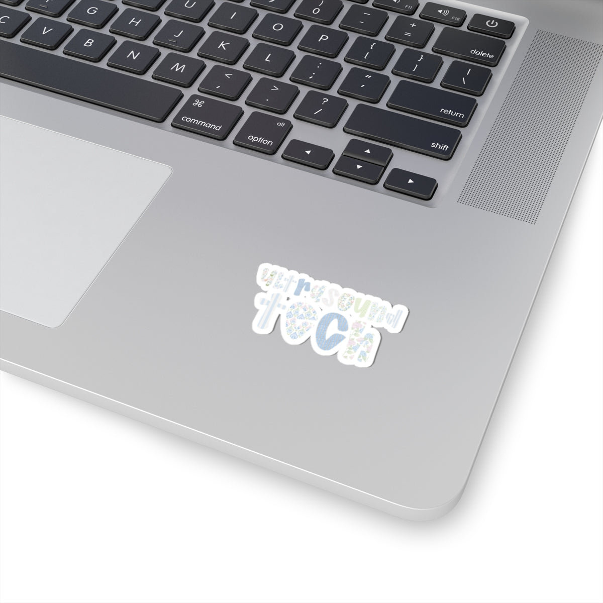 Vintage Floral 'Ultrasound Tech' Kiss-Cut Sticker