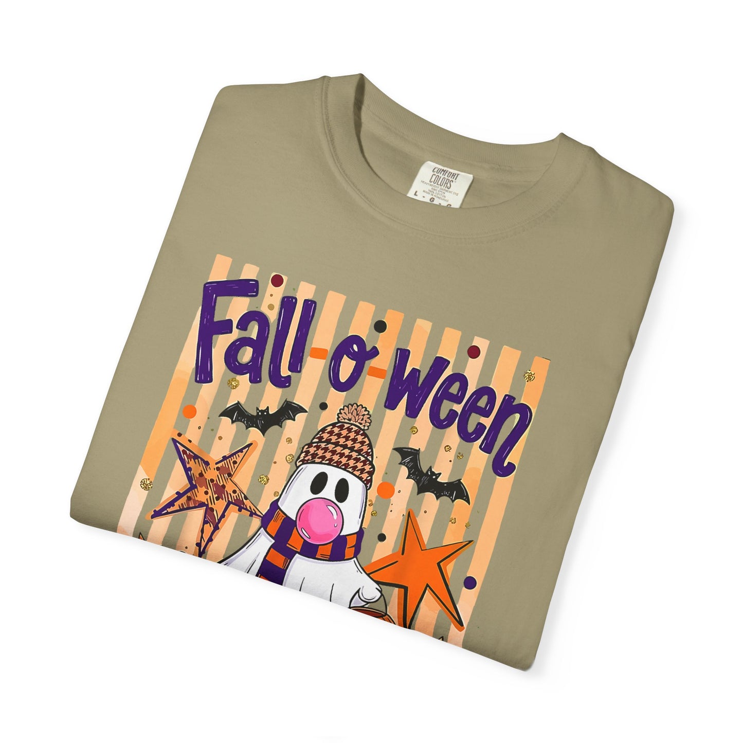 Fall o' Ween Ghost T-Shirt — Cute Halloween Pumpkin & Stars Tee