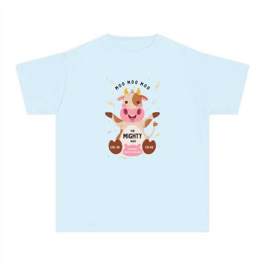 Youth Tee - Cute 'Moo Moo Moo I'm the Mighty Moo' Cow Graphic