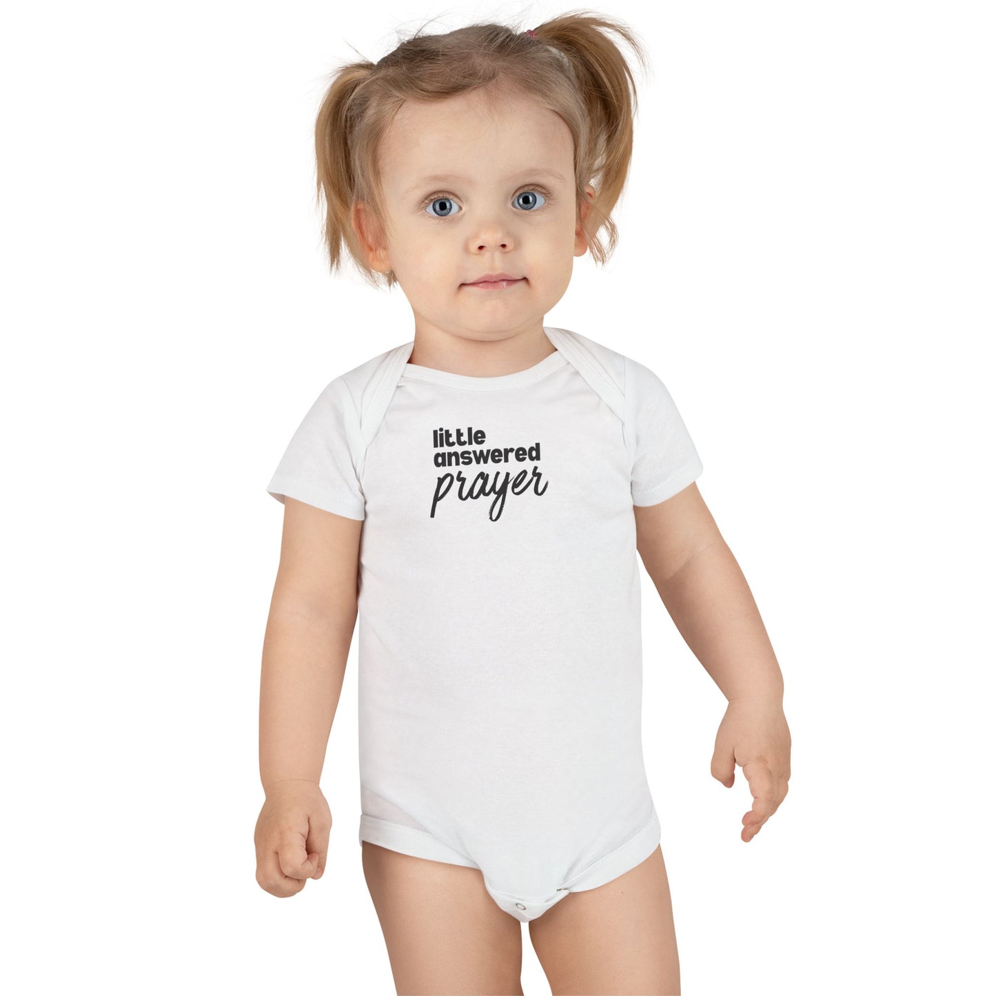 Baby Bodysuit - "Little Answered Prayer" Organic Cotton Infant Onesie