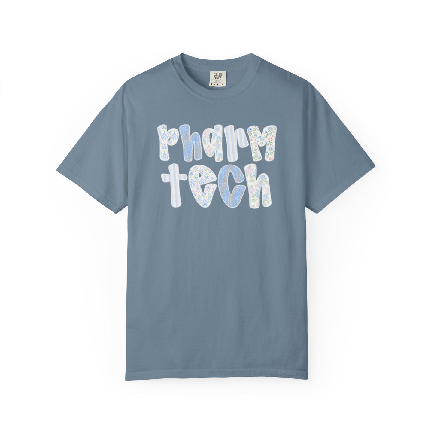 Pharm Tech T-Shirt — Floral Pastel Typography Tee