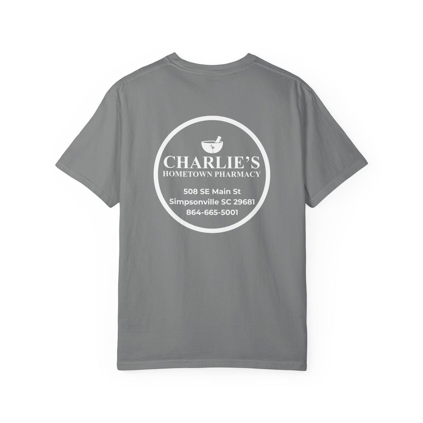 Pharmacy Logo T-Shirt — Charlie’s Hometown Pharmacy Logo Tee