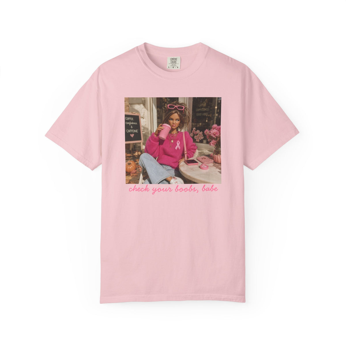 Breast Cancer Awareness T-Shirt — "Check Your Boobs, Babe" Retro Pink Ribbon Tee