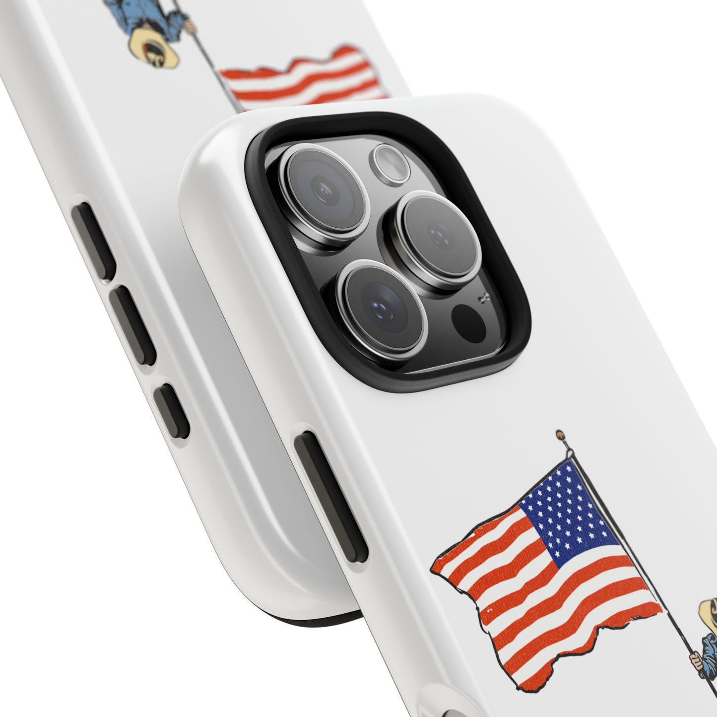 Rugged Western Phone Case — Cowboy Holding American Flag
