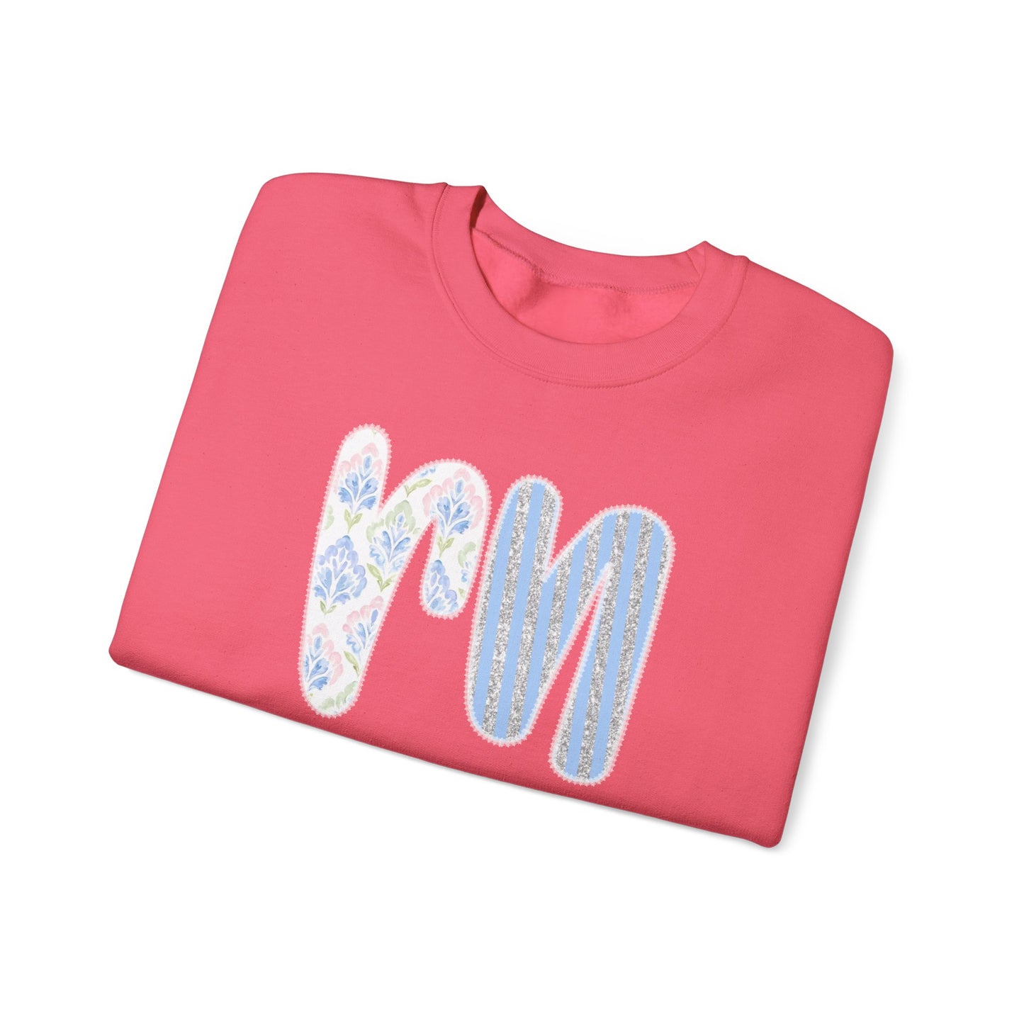 RN Floral Crewneck Sweatshirt – Blue Botanical Monogram