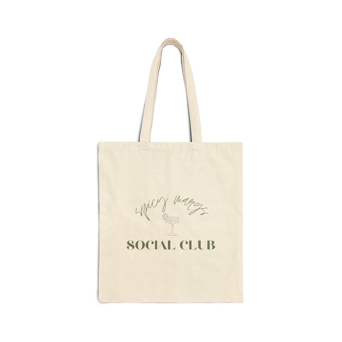 Social Club Canvas Tote Bag — Spicy Margs "Social Club" Minimalist Cotton Shopper