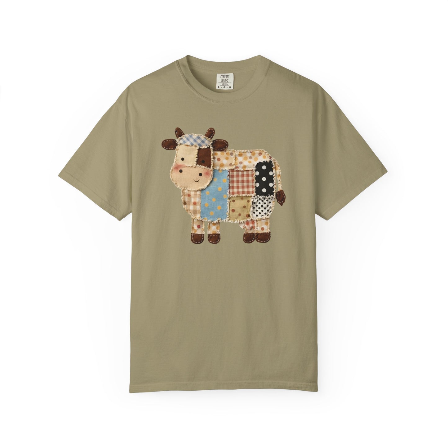Patchwork Cow Print T-Shirt — Cute Farm Animal Graphic Tee