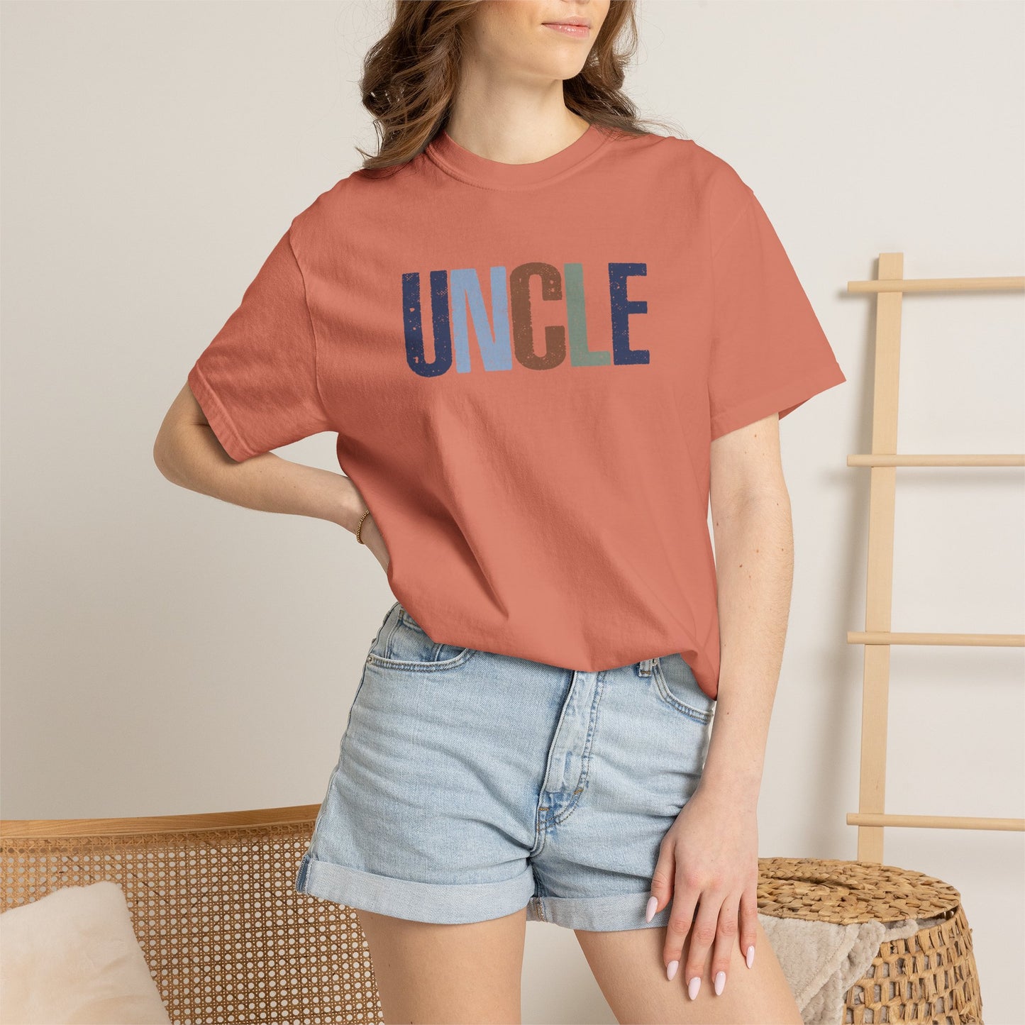 Uncle Graphic T-Shirt — Vintage Americana Lettering Tee for Dads & Family Gifts