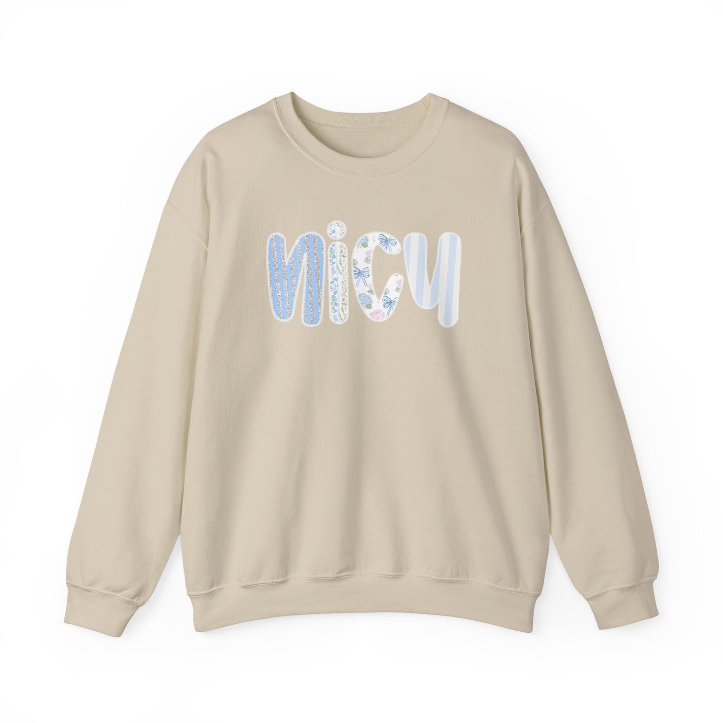 Cozy 'NICU' Pastel Pattern Crewneck Sweatshirt